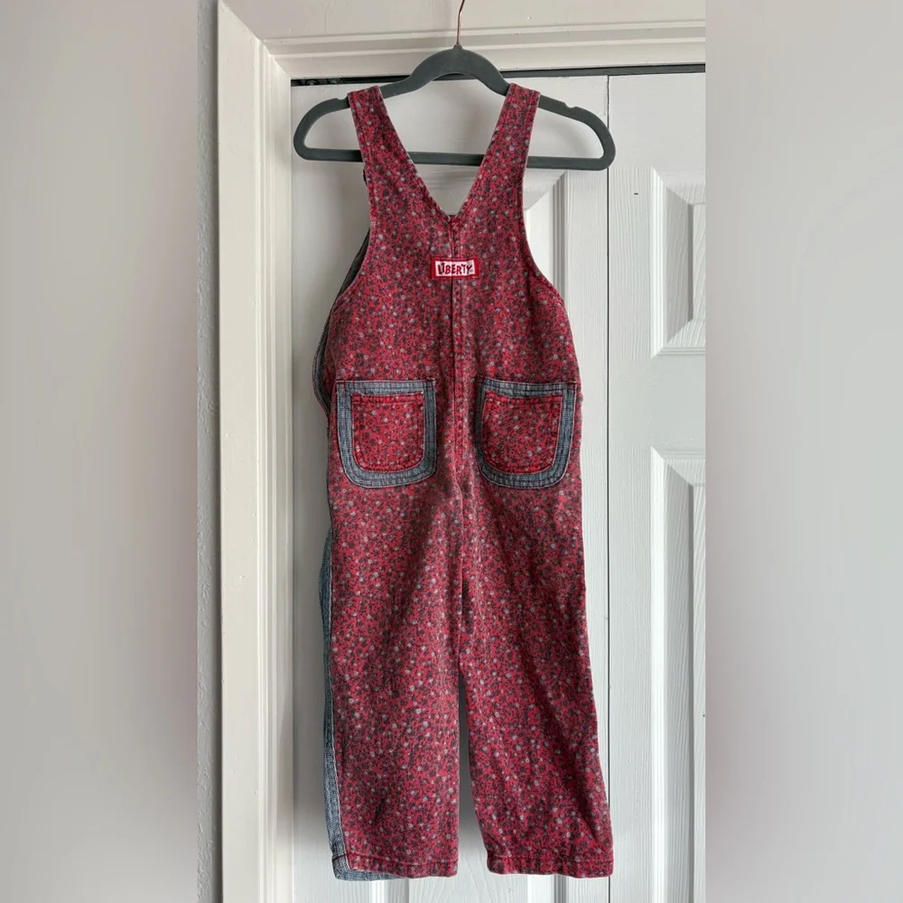 Y2K Vintage Liberty Floral Denim Jean Overalls